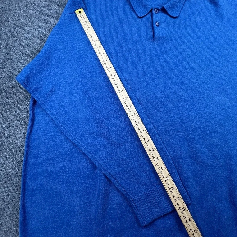 GAP XXXL Sweater Lot 2 Polo Collar Knit Pullovers Blue Gray‎ Cotton Blend
